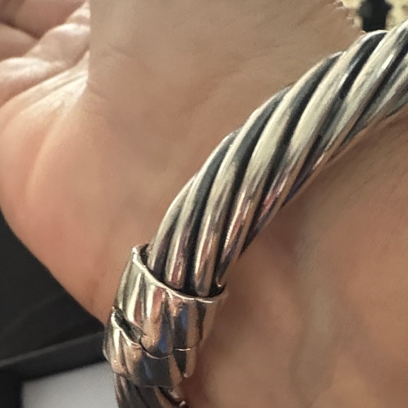 David Yurman Silver Bracelet with Diamonds Chalcedon  gems signed. FIRM $. - Picture 3 of 13